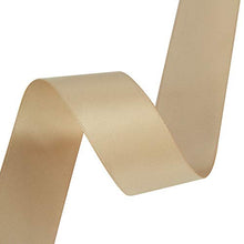 VATIN 1 inch Double Faced Polyester Satin Ribbon Tan - 25 Yard Spool, Perfect for Wedding, Wreath, Baby Shower,Packing and Other Projects