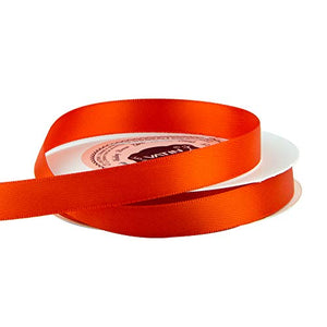 VATIN 1/2 inches Double Faced Autumn Orange Polyester Satin Ribbon - 50 Yards for Gift Wrapping Ornaments Party Favor Braids Baby Shower Decoration Floral Arrangement Craft Supplies