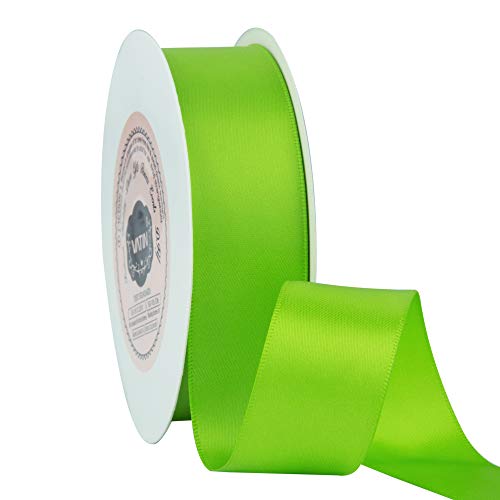 VATIN 1 inch Double Faced Polyester Satin Ribbon Emerald Green - 25 Yard  Spool, Perfect for Wedding, Wreath, Baby Shower,Packing and Other Projects