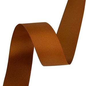 VATIN 1 inch Double Faced Polyester Satin Ribbon Copper - 25 Yard Spool, Perfect for Wedding, Wreath, Baby Shower,Packing and Other Projects