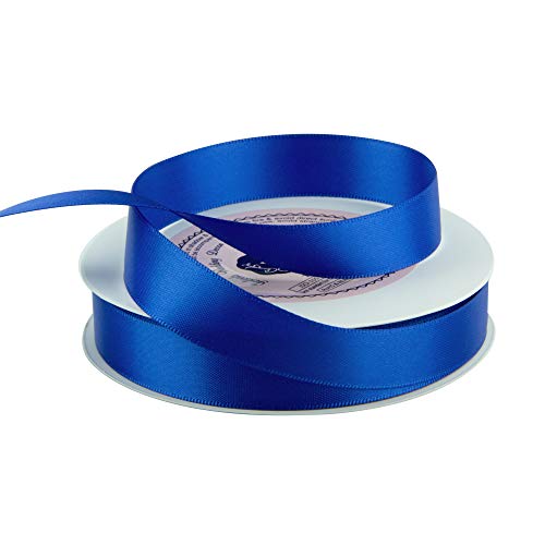 VATIN 5/8 inch Double Faced Polyester Royal Blue/Sapphire Blue Satin R –  Vatin Ribbon