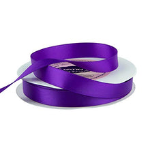 VATIN 1/2 inches Double Faced Purple Polyester Satin Ribbon - 50 Yards for Gift Wrapping Ornaments Party Favor Braids Baby Shower Decoration Floral Arrangement Craft Supplies