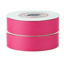 VATIN 1" Grosgrain Ribbon, 50-Yard,25 Yards Each Roll Perfect for Wedding Decor, Wreath, Baby Shower,Gift Package Wrapping and Other Projects Fuchsia