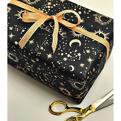 molshine 125ard(5rolls) Gold Metallic Glitter Ribbons Shimmer Sheer Thin Ribbon for Garland,Bouquet,DIY,Crafts,Gift Wrapping,Decorative (Gold, 6mm(1