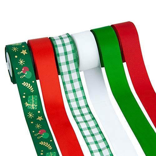 VATIN 20 Rolls 110 Yards Christmas Ribbons Printed Grosgrain Ribbon Po –  Vatin Ribbon