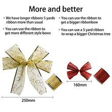 VATIN Wired Christmas Ribbon, Assorted Swirl Sheer Organza Glitter Crafts Gift Wrapping Festive Ribbons Christmas Design Decorations, 30 Yards (6 Roll x 5 yd) by 2-1/2", Set #2