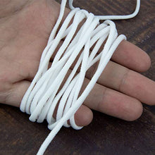 VATIN 150 Yards Length 1/8 inch Width Elastic Mask Strap String White Round Thin Cord Securing Holder Earloop Band, Soft Ear Tie Rope Handmade DIY Craft for Mask Sewing Stretchy Trim