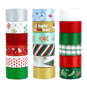 100 Yards/Roll 5mm Holiday Packing Raffia Paper Ribbon Red Green