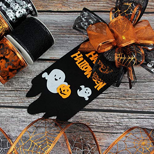 Halloween Ribbon for Gift Wrapping Orange Ribbons for Crafts