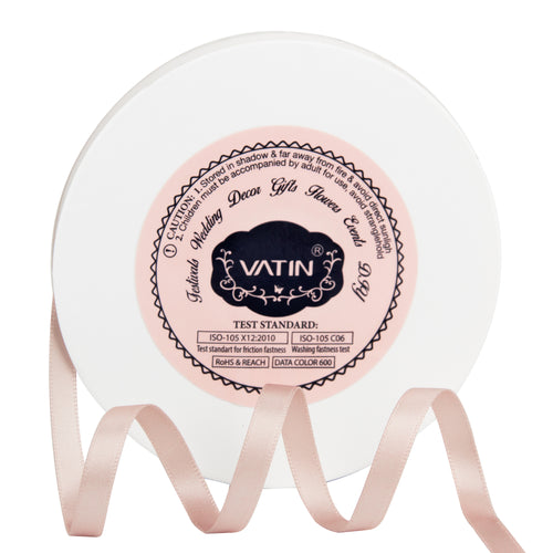 VATIN 5/8 inch Double Faced Polyester Dusty Rose Satin Ribbon - 25 Yar –  Vatin Ribbon